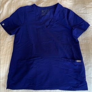 Figs Casma Scrub Top - Royal Blue